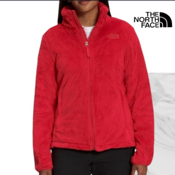 North Face Osito Fleece Jacket Coat Red Winter Sherpa Athleisure Women Small S - Picture 12 of 12